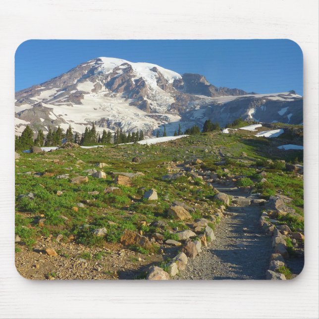 Mount Rainier Skyline Trail View Mouse Pad (Front)