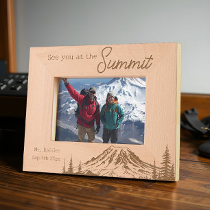 Mount Rainier Summit Adventure Climb Ascent Date Etched Frames