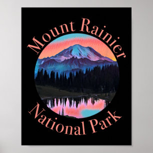 Mount Rainier Tacoma Tahoma Seattle Road Trip Hiki Poster