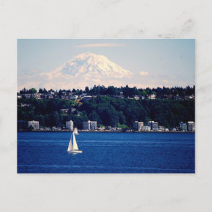 Mount Rainier viewed from Puget Sound Postcard