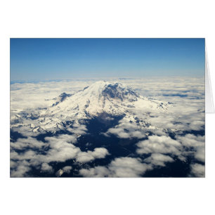 Mount Rainier, Washington, Aerial View, Card