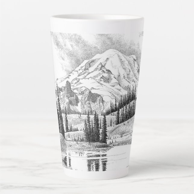 Mount Rainier, Washington Latte Mug (Front)