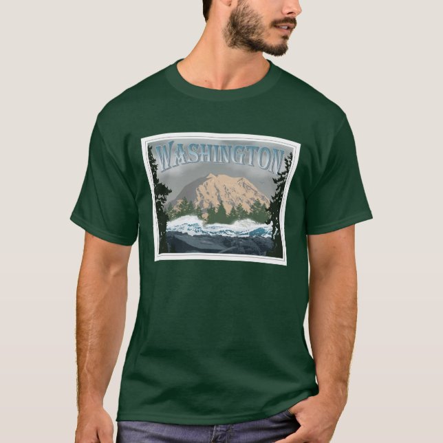 Mount Rainier Washington T-Shirt (Front)