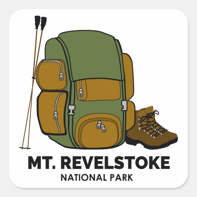 Mount Revelstoke National Park Backpack Square Sticker (Front)