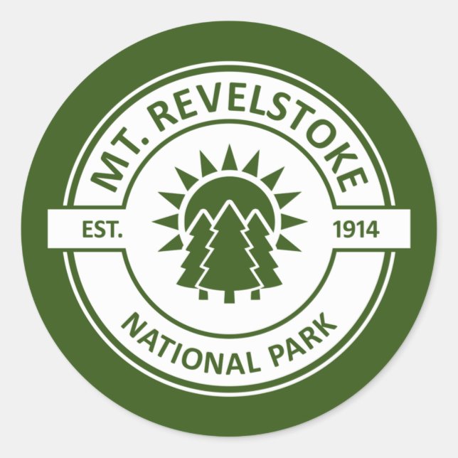 Mount Revelstoke National Park Classic Round Sticker (Front)
