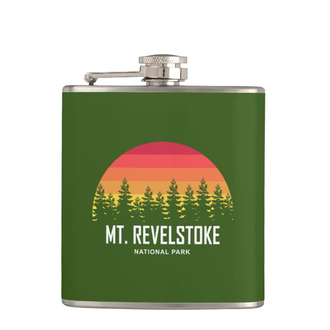 Mount Revelstoke National Park Hip Flask (Front)