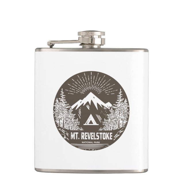 Mount Revelstoke National Park Hip Flask (Front)