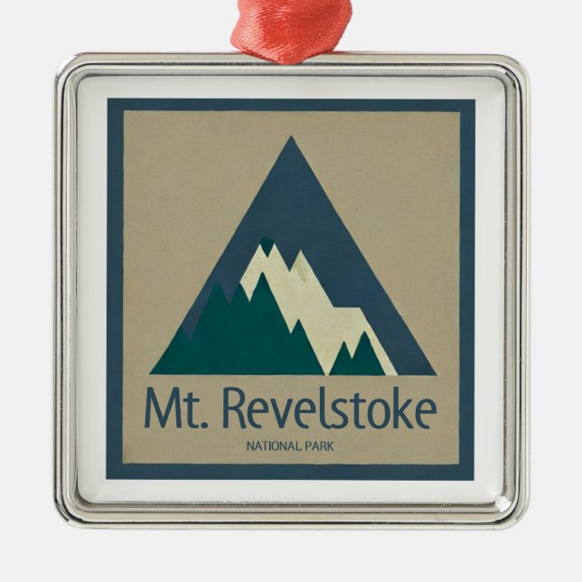 Mount Revelstoke National Park Rustic Metal Ornament (Front)
