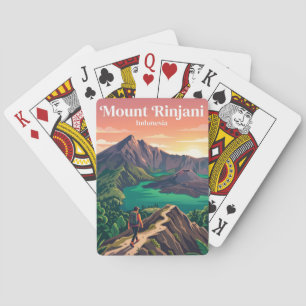 Mount Rinjani Indonesia Playing Cards