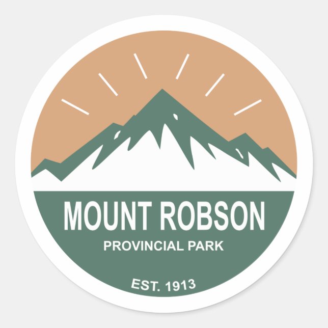 Mount Robson Provincial Park Classic Round Sticker (Front)
