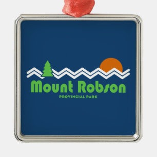 Mount Robson Provincial Park Retro Metal Ornament