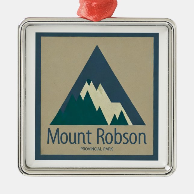 Mount Robson Provincial Park Rustic Metal Ornament (Front)