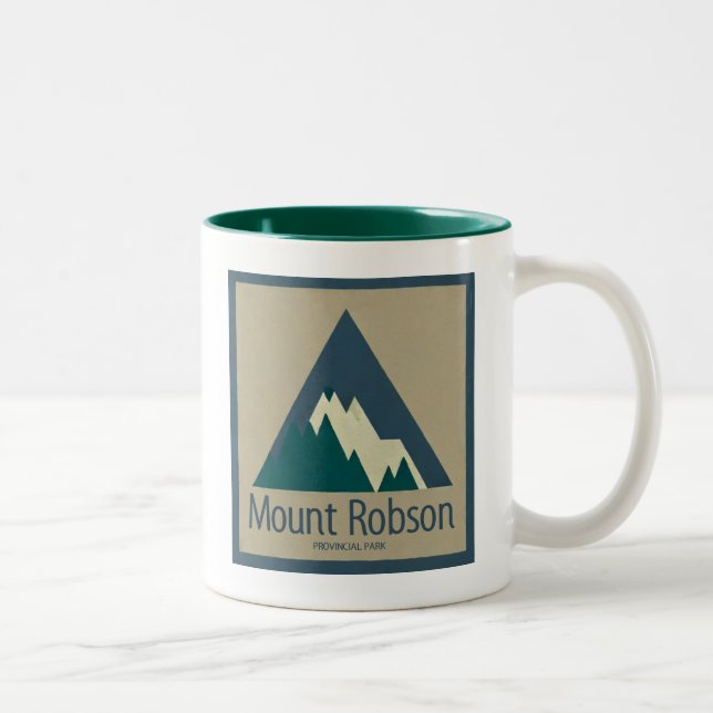 Mount Robson Provincial Park Rustic Two-Tone Coffee Mug (Right)