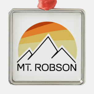 Mount Robson Retro Metal Ornament