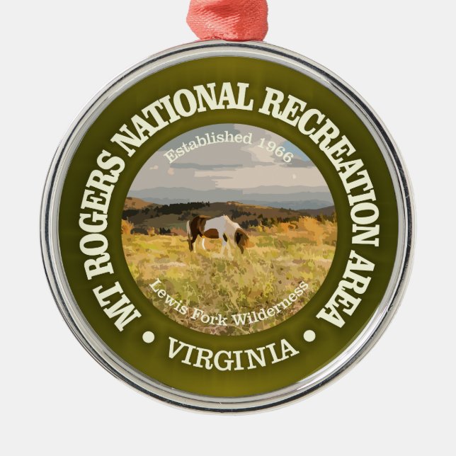 Mount Rogers NRA Metal Ornament (Front)