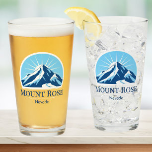 Mount Rose Nevada mountain Ski resort beer glass
