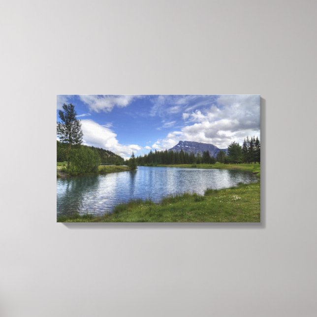 Mount Rundle from Cascade Ponds Canvas Print (Front)
