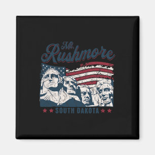 Mount Rushmore 4th Of July Celebrating Usa Flag Mt Magnet