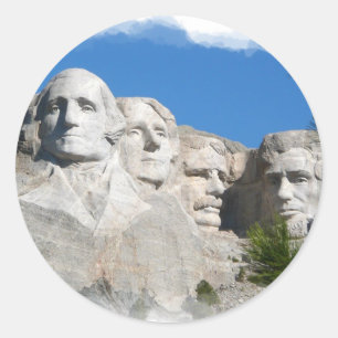 Mount Rushmore Classic Round Sticker