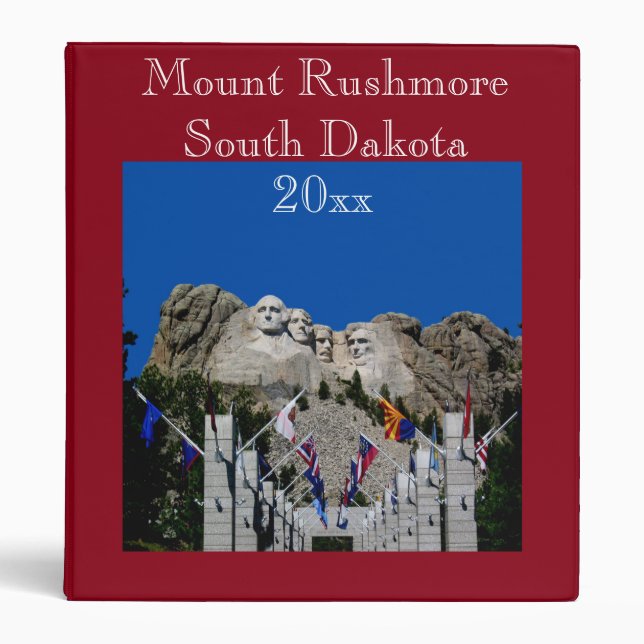 Mount Rushmore Customizable Photo Souvenir Binder (Front)