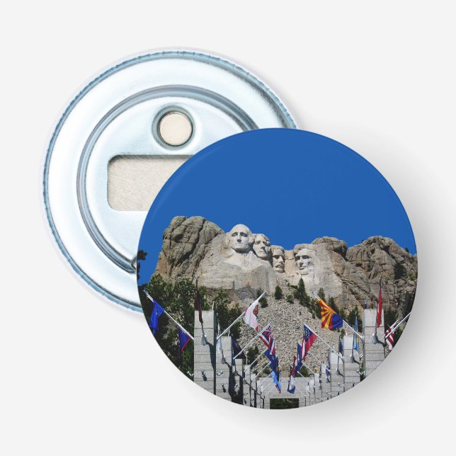Mount Rushmore Customizable Photo Souvenir Bottle Opener (Front)