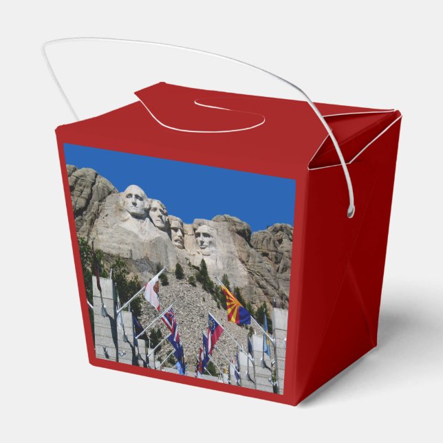 Mount Rushmore Customizable Photo Souvenir Favor Box (Back Side)