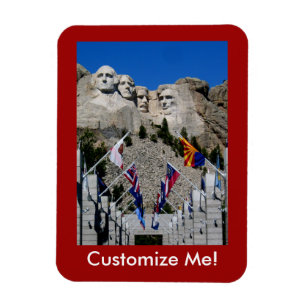 Mount Rushmore Customizable Photo Souvenir Magnet
