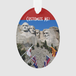 Mount Rushmore Customizable Photo Souvenir Ornament