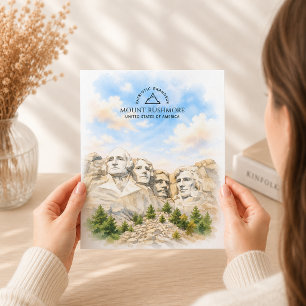 Mount Rushmore Famous Iconic Landmark   Travel Holiday Postcard
