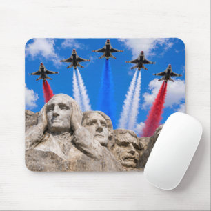 Mount Rushmore Fighter Jet Flyover Mouse Pad