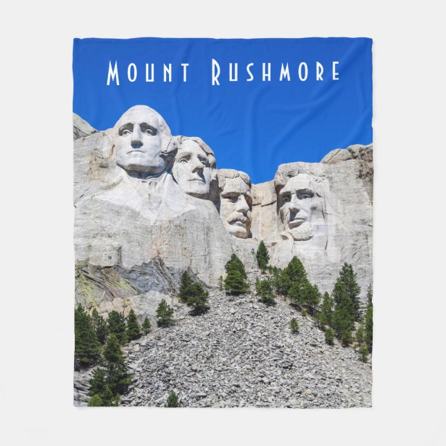 Mount Rushmore Fleece Blanket (Front)