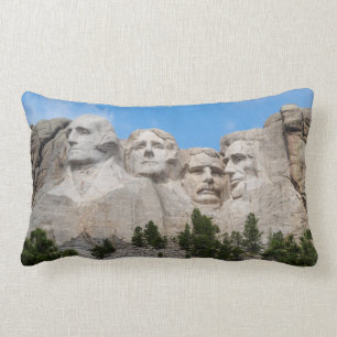 Mount Rushmore in Spring Lumbar Pillow