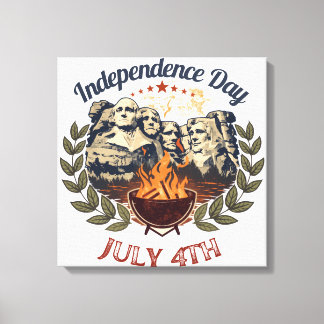Mount Rushmore Independence day Canvas Print