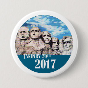 Mount Rushmore, January 20, 2017 3 Inch Round Button