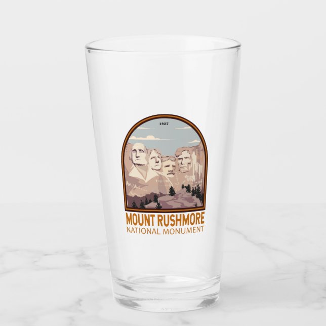 Mount Rushmore National Monument South Dakota Glass (Front)