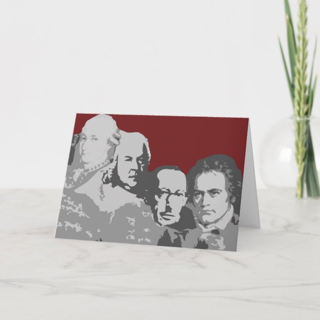 Mount Rushmore of Composers Greeting Card (Front)