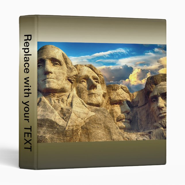 Mount Rushmore Presidential Memorial Binder (Front/Spine)