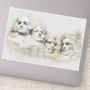 Mount Rushmore Presidential Watercolor Art