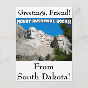 Mount Rushmore Rocks! Mount Rushmore, South Dakota Postcard