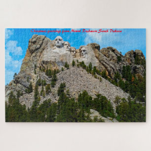 Mount Rushmore South Dakota. Christmas Greetings Jigsaw Puzzle
