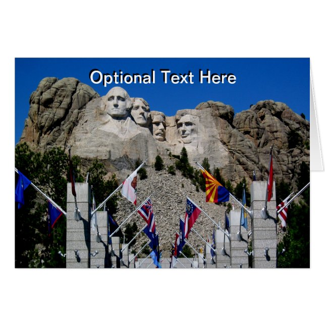 Mount Rushmore South Dakota Flag Souvenir (Front Horizontal)