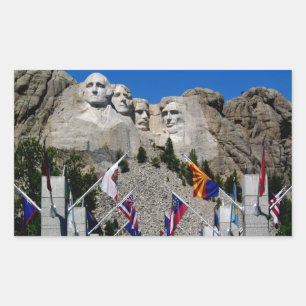 Mount Rushmore South Dakota Flag Souvenir Sticker