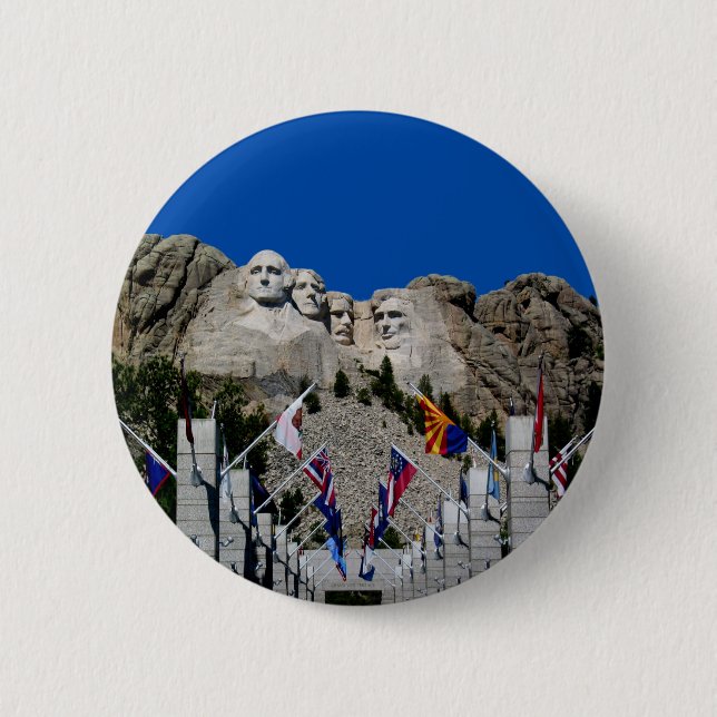 Mount Rushmore South Dakota Souvenir 2 Inch Round Button (Front)