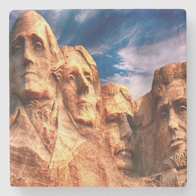 Mount Rushmore South Dakota Stone Coaster (Front)