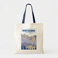 Mount Rushmore South Dakota Travel Art Vintage