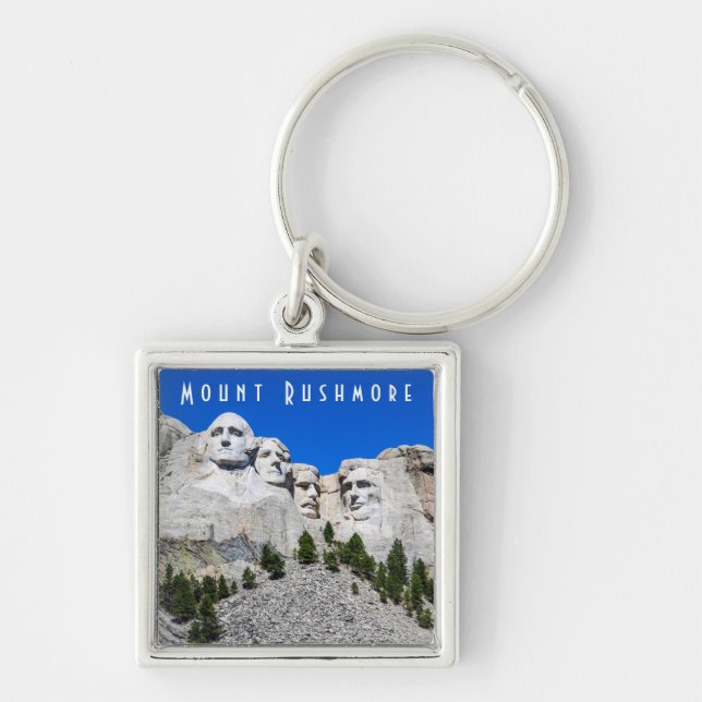 Mount Rushmore Square Keychain (Front)
