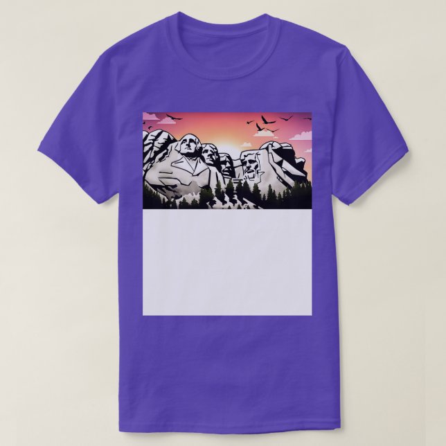 Mount Rushmore sunset T-Shirt (Design Front)