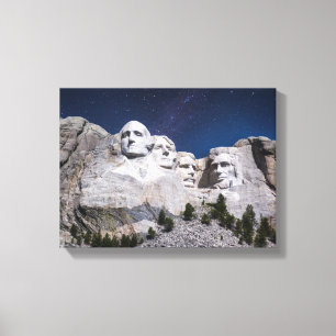 Mount Rushmore Timelapse Sky Canvas Print