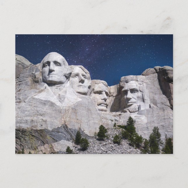 Mount Rushmore Timelapse Sky Postcard (Front)