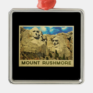 Mount Rushmore Vintage Metal Ornament